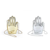 Palm Shaped Acrylic Chain Crossbody Evening Bag