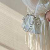 Pleated Clutch Purse Handbags for Women Chain Shoulder Bags