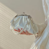 Pleated Clutch Purse Handbags for Women Chain Shoulder Bags