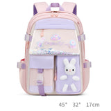 Cute Rabbit School Bag for Girls 1-3 Years Waterproof Small Backpack