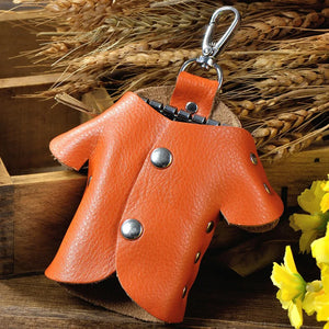 Second Layer Cow Leather Key Holders with Metal Buckle
