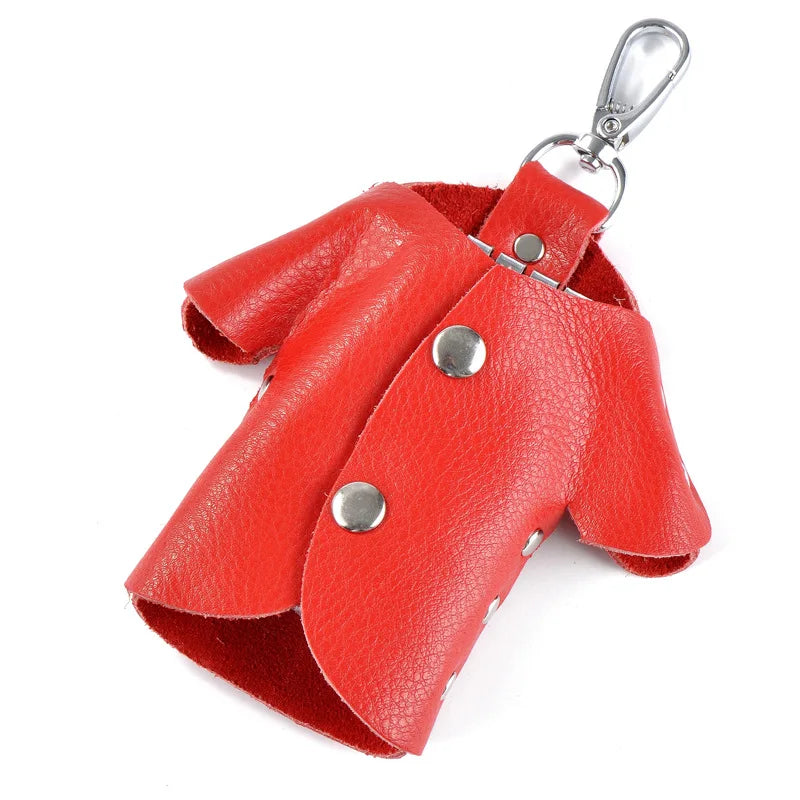 Second Layer Cow Leather Key Holders with Metal Buckle