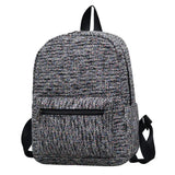 Vintage Women Backpack Cotton Shoulder School Book Bag
