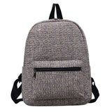 Vintage Women Backpack Cotton Shoulder School Book Bag