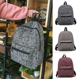 Vintage Women Backpack Cotton Shoulder School Book Bag