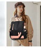 Women Backpacks Female Girl Shoulder Bags Oxford Rbbit School Bag