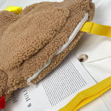 Women Plush Zipper Shoulder Bag Hen Shape Crossbody Bag