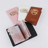 King & Queen Couple Passport Cover Holder Wedding Gift