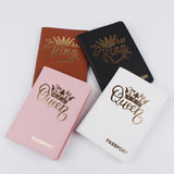 King & Queen Couple Passport Cover Holder Wedding Gift