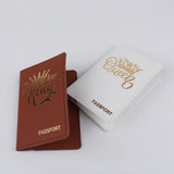 King & Queen Couple Passport Cover Holder Wedding Gift