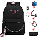 USB Charging Backpack for Teenage Girls College School Bag
