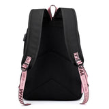 USB Charging Backpack Women School Bag Youth College Leisure