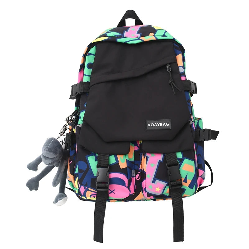 Hip-hop Backpacks Large Capacity Nylon Leisure Travel Bags