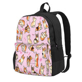 Corgis In Pink Backpacks Men's & Women's Vintage Kids Backpack