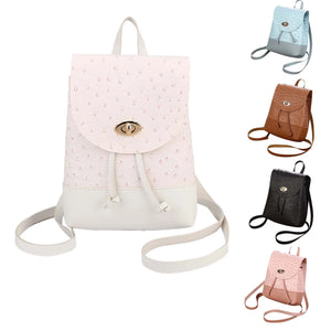 Convertible Anti-theft Small Backpack with Flap Drawstring