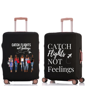 Catch Flights Not Feelings Luggage Cover Thicker Protective Cover Elastic Dust C
