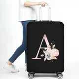 Pink Flower Elastic Baggage Cover 18-28 Inch Dust Cover Travel Accessory