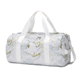 Wet Dry Separation Travel Duffle with Shoe Bag and Cosmetic Organizer for Women