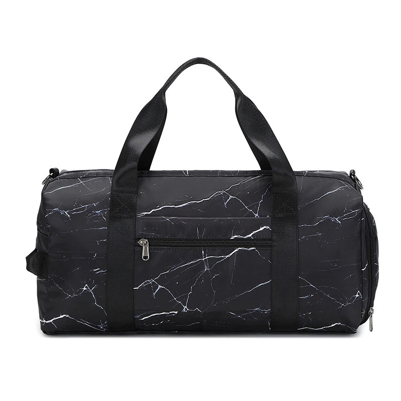Wet Dry Separation Travel Duffle with Shoe Bag and Cosmetic Organizer for Women