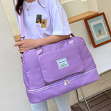 Foldable Waterproof Top-handle Bag Large Capacity Oxford Unisex Sports Shoulder