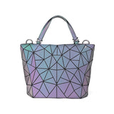Luminous Geometric Hand Bag Reflective String Casual Tote