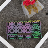 Reflective Geometric Wallet Long Purse