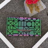 Reflective Geometric Wallet Long Purse