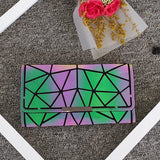 Reflective Geometric Wallet Long Purse