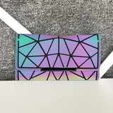 Reflective Geometric Wallet Long Purse