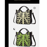 Gothic Skeleton Skulls Shoulder Bag Halloween Punk