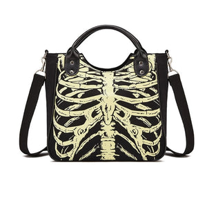 Gothic Skeleton Skulls Shoulder Bag Halloween Punk