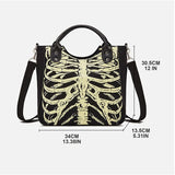 Gothic Skeleton Skulls Shoulder Bag Halloween Punk