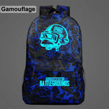 Luminous PUBG Helmets School Bag for Children