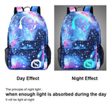 Luminous USB Backpack Anti-theft Laptop Backpack for Students