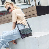 Luminous Geometric Clutch Bag Crossbody Shoulder Handbag for Women
