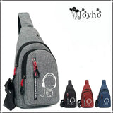 Luminous Oxford Chest Bag Messenger Bag Anti Theft Sling Bag
