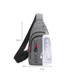 Luminous Oxford Chest Bag Messenger Bag Anti Theft Sling Bag