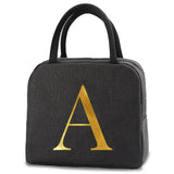 Women's Thermal Lunch Bag 26 Letter Print Insulated Cooler Tote Pouch