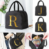 Women's Thermal Lunch Bag 26 Letter Print Insulated Cooler Tote Pouch