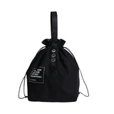 Canvas Lunch Bag Drawstring Insulated Cold Storage Camping Student Office