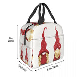 Christmas Gnomes Insulated Lunch Bag Tote Cooler Bento Pouch