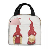 Christmas Gnomes Insulated Lunch Bag Tote Cooler Bento Pouch