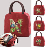 Golden Flower Lunch Bag Cooler Tote Insulated Box for Women Kids Travel
