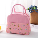 Canvas Lunch Bag Cooler Tote Insulated Box Thermal Cold Food Container