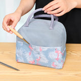 Canvas Lunch Bag Cooler Tote Insulated Box Thermal Cold Food Container