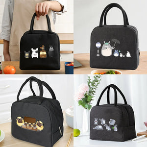 Portable Insulated Thermal Lunch Bag Cooler Tote - Cartoon Print