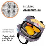 Moon Stars Lunch Bag Thermal Insulated Tote Cooler Bento Pouch Food Storage