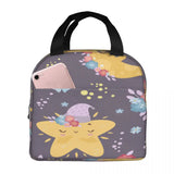 Moon Stars Lunch Bag Thermal Insulated Tote Cooler Bento Pouch Food Storage