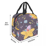 Moon Stars Lunch Bag Thermal Insulated Tote Cooler Bento Pouch Food Storage