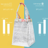 Cute Flower Lunch Bag Multicolor Cooler Waterproof Hand Pack Thermal